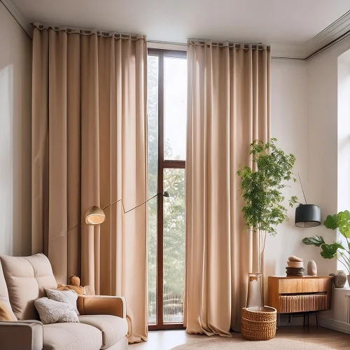 Beige Curtains