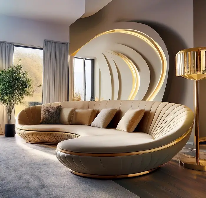 Custom Curved Sofa