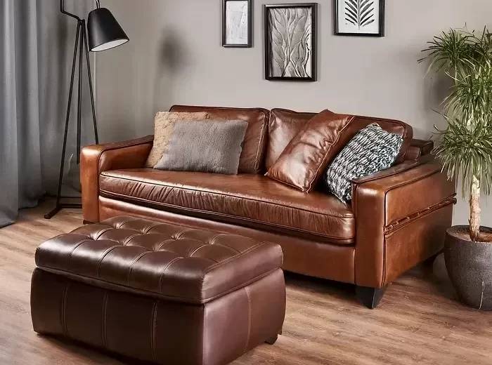 Custom Leather Sofa