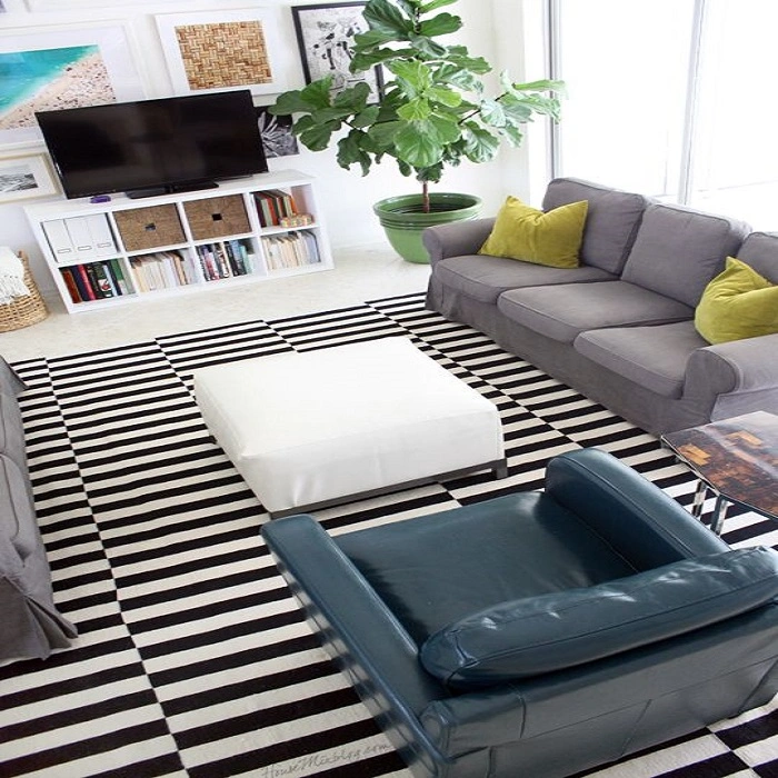 black and white carpet for living room