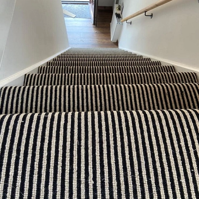 black and white carpet for stairs