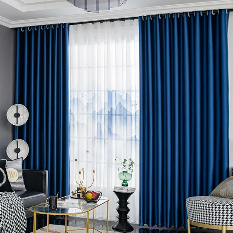 blue curtains for windows