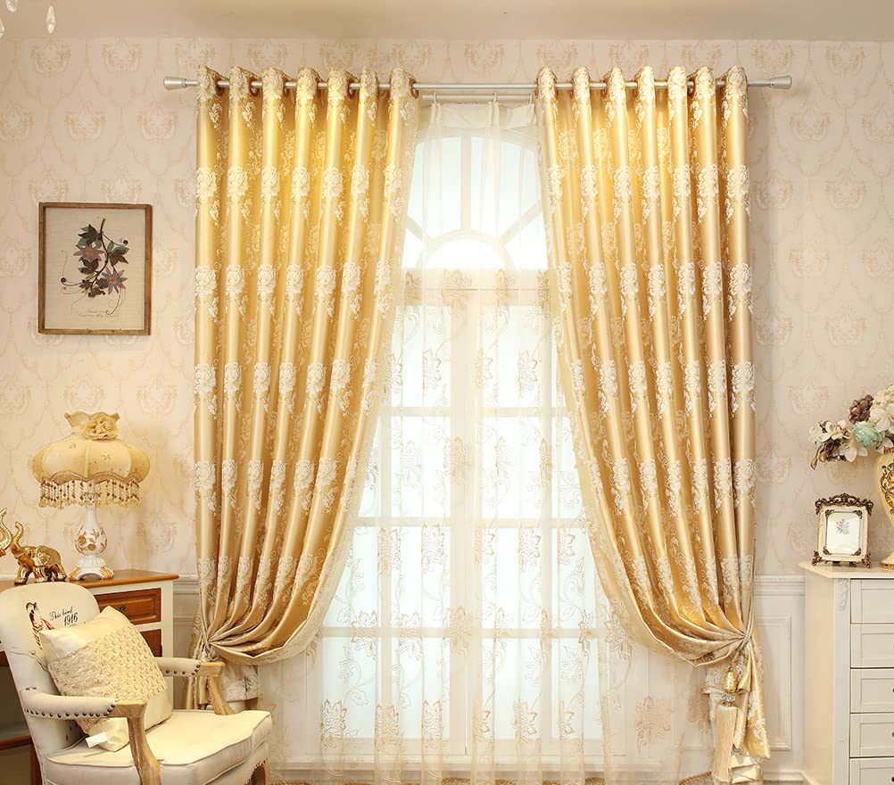 gold curtains for windows