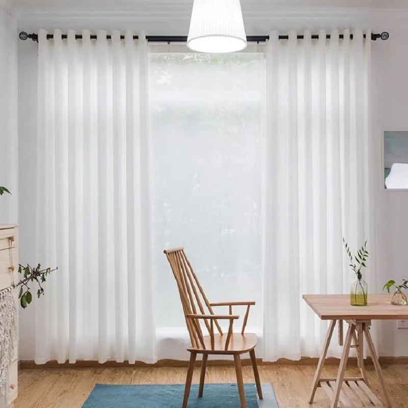 light filtering white curtains