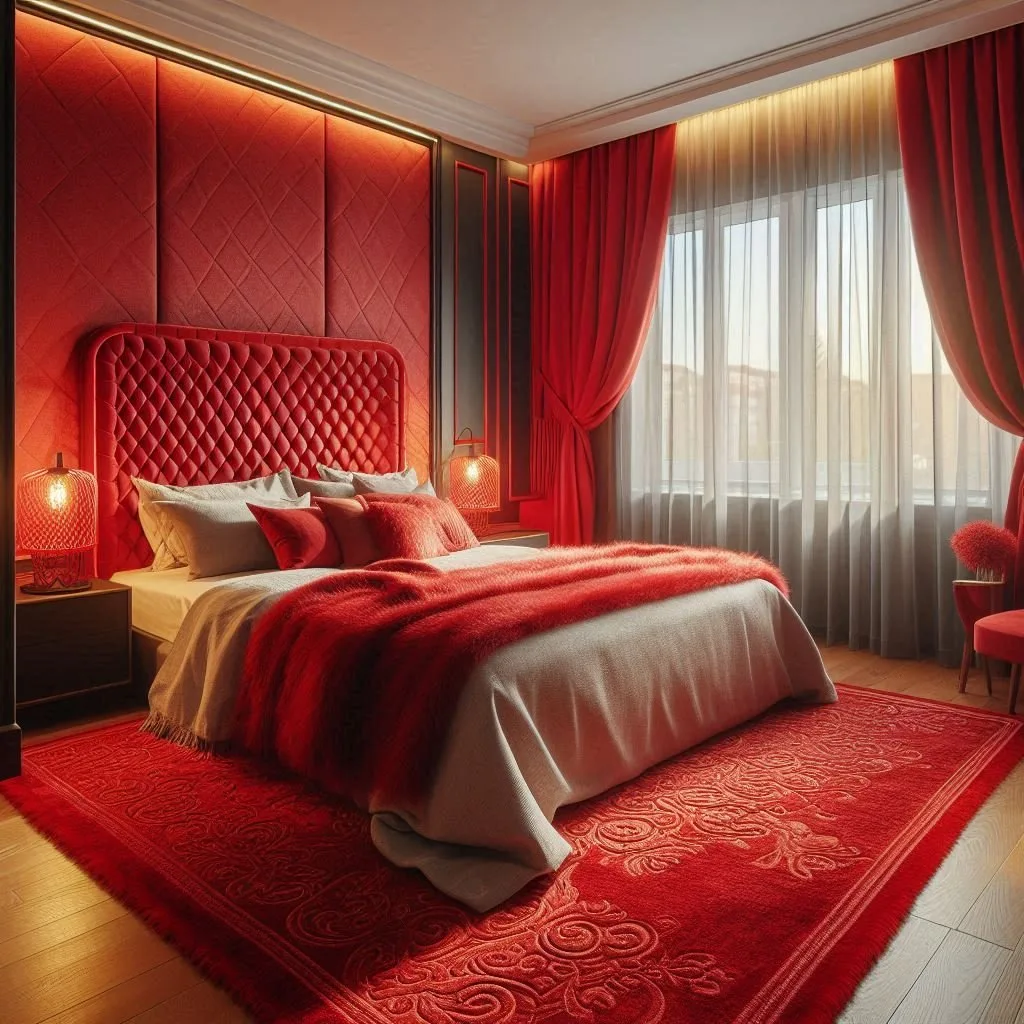 red curtains for bedrooms