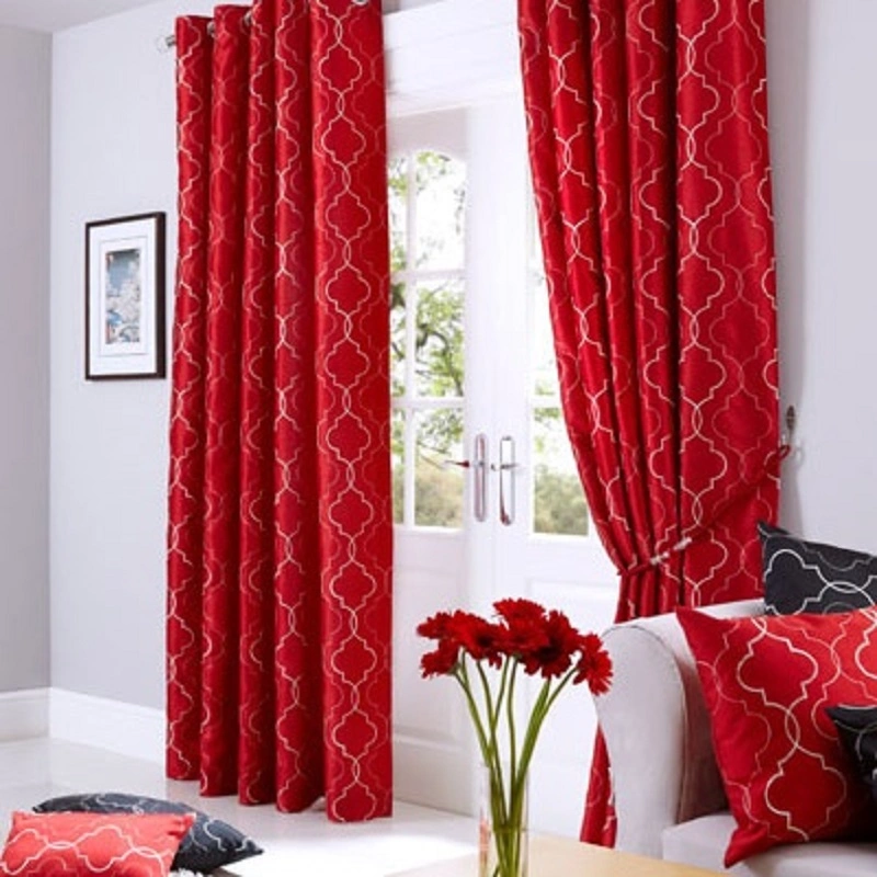 red curtains for living room