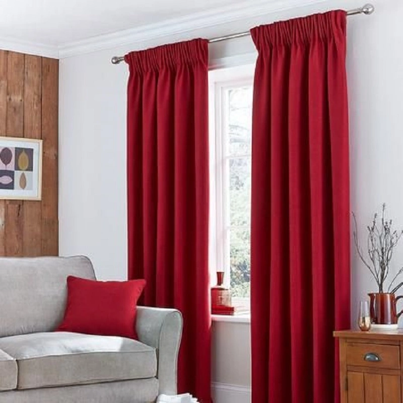 thermal red curtains