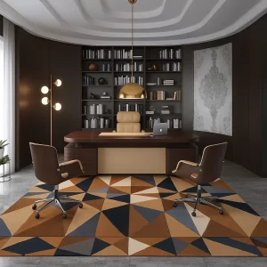 Hand Tufted Rug in Office