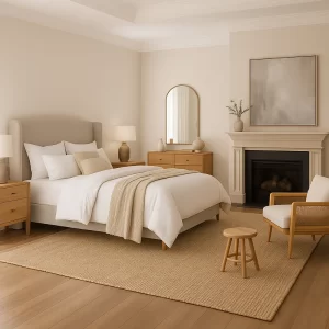 Jute Carpet in Bedroom