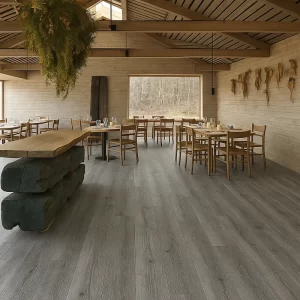 Wooden Flooring in Resturant