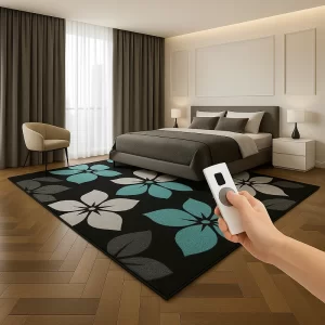 Motorized Curtains in Bedroom