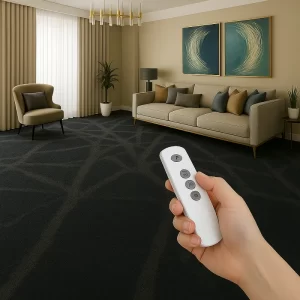 Motorized Curtains in Living Room