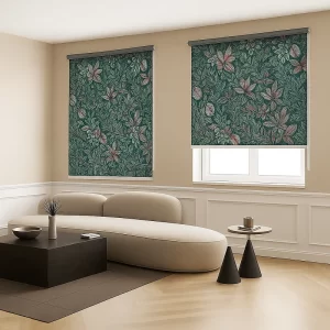 Printed Blind in Living Room