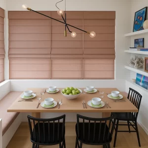 Roman Blind in Dining Room