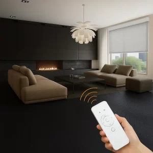 Smart Blinds in Living Room