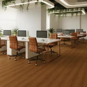 Vinyl flooring in office