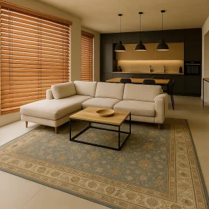 Wooden Blinds in Living Room