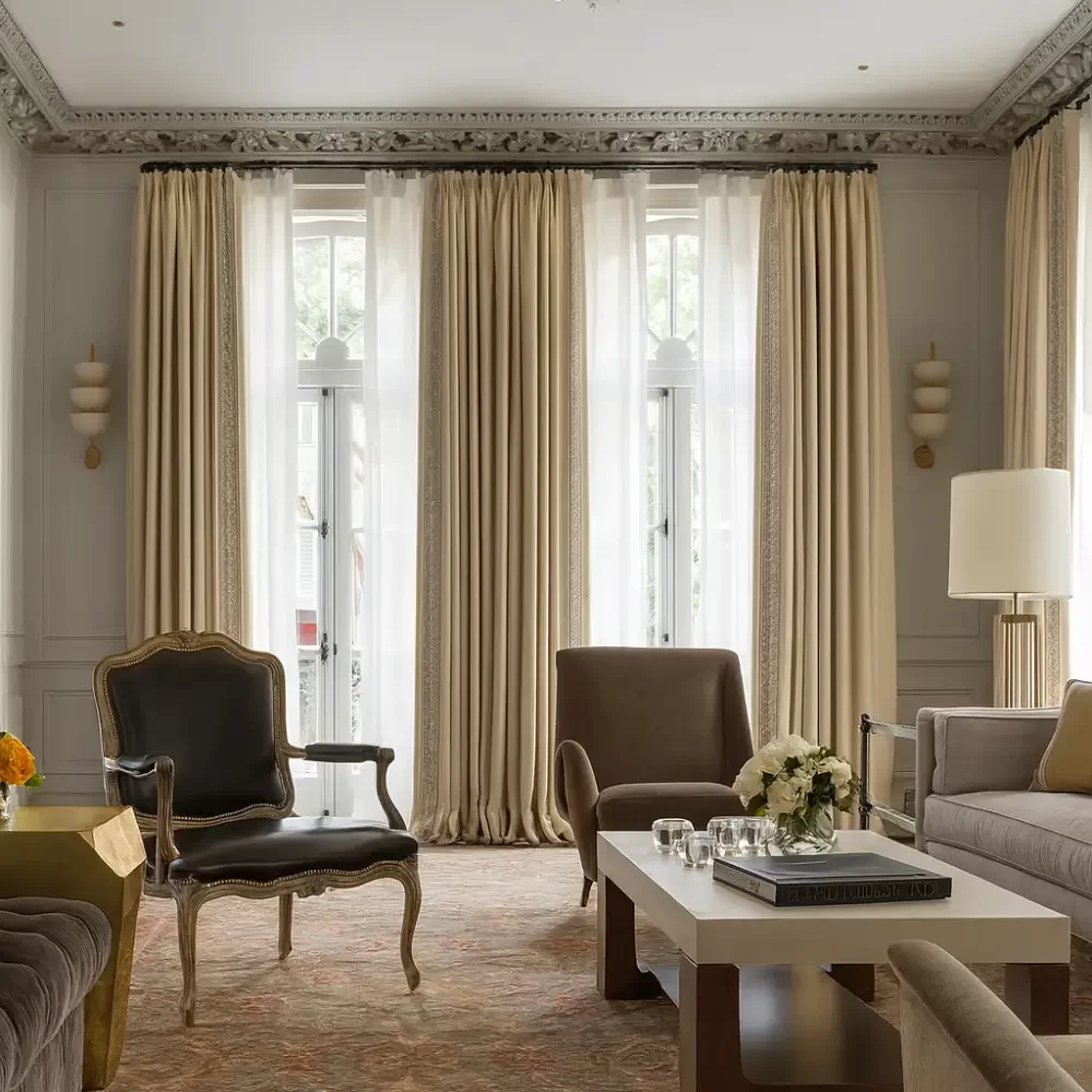 Beige Blackout Curtains Residential