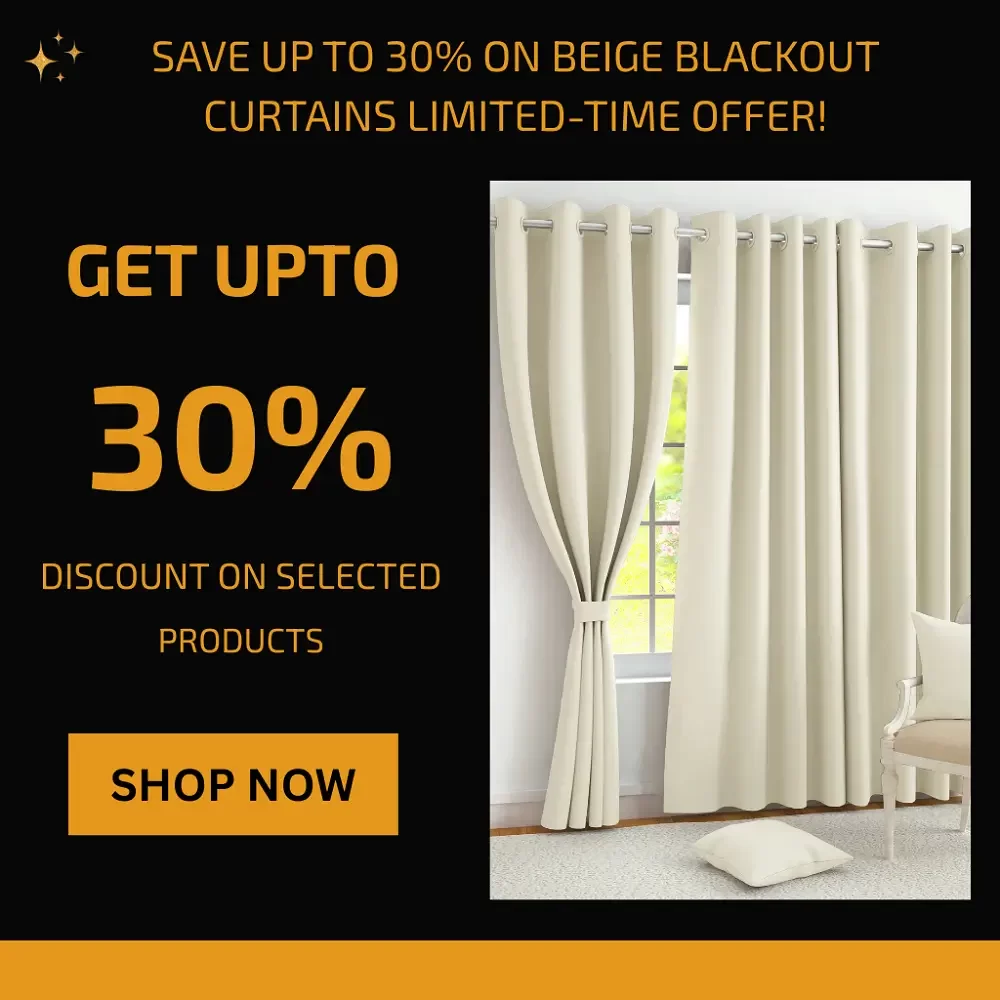 Beige Blackout Curtains