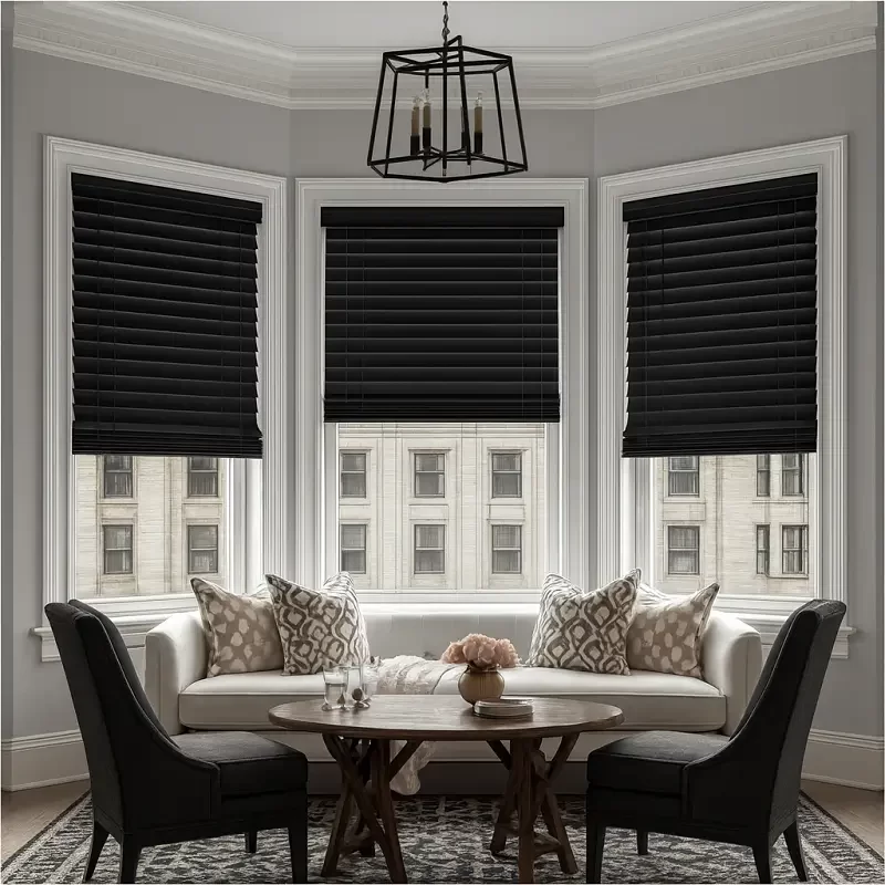 Black Venetian Blinds