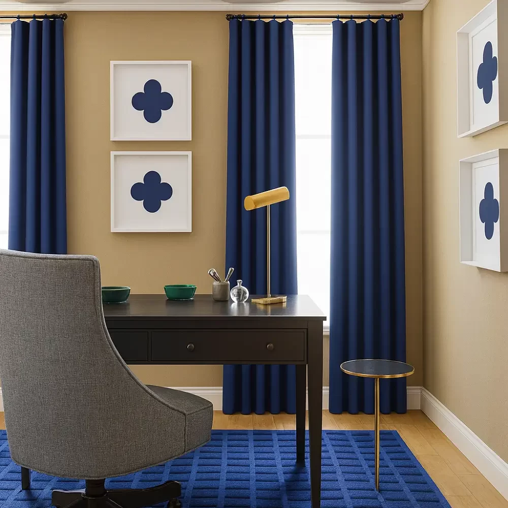 Blue Blackout Curtains Commercial