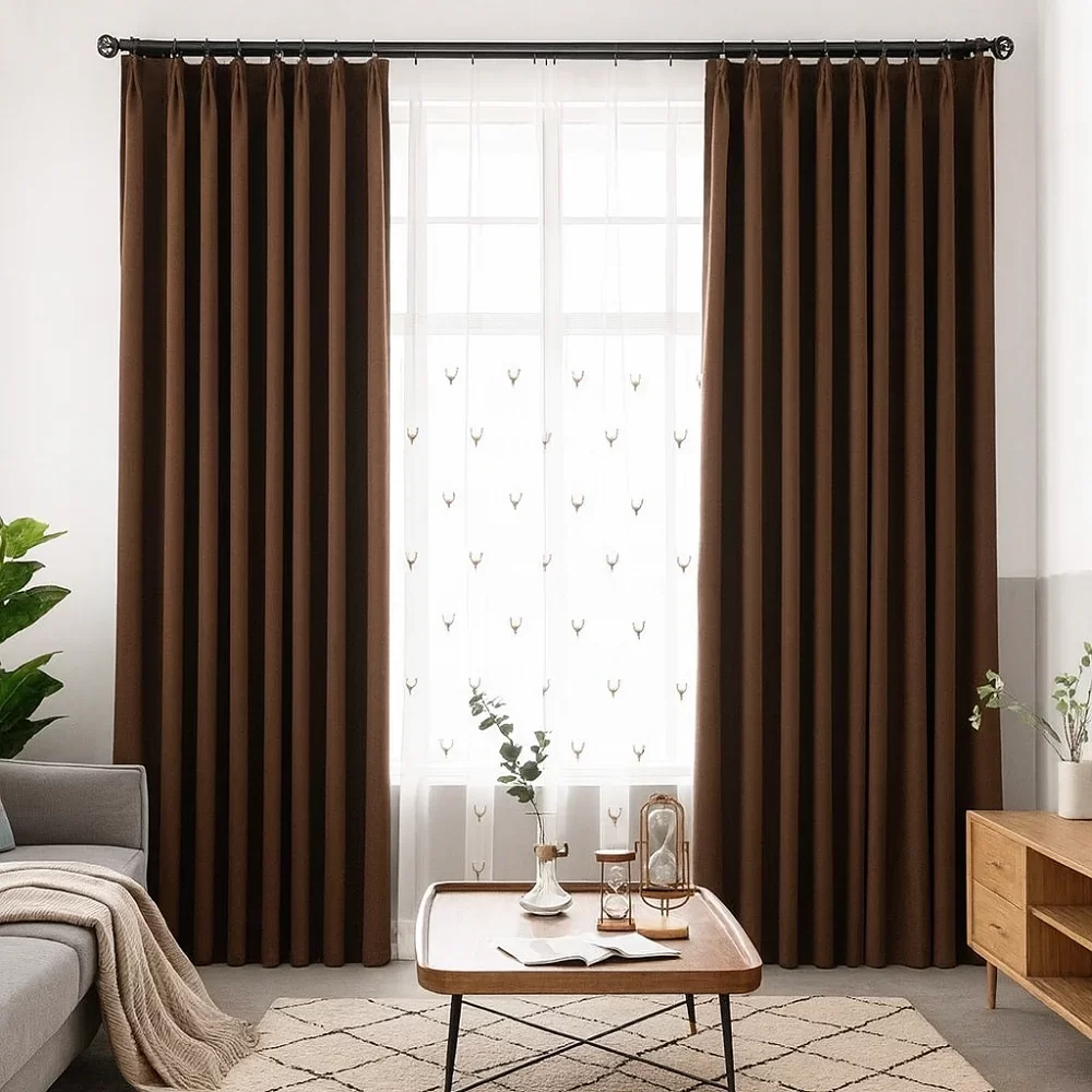 Brown Blackout Curtains [Residential]