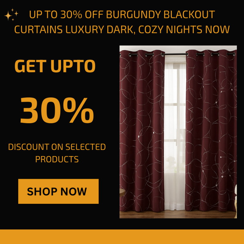Burgundy Blackout Curtains