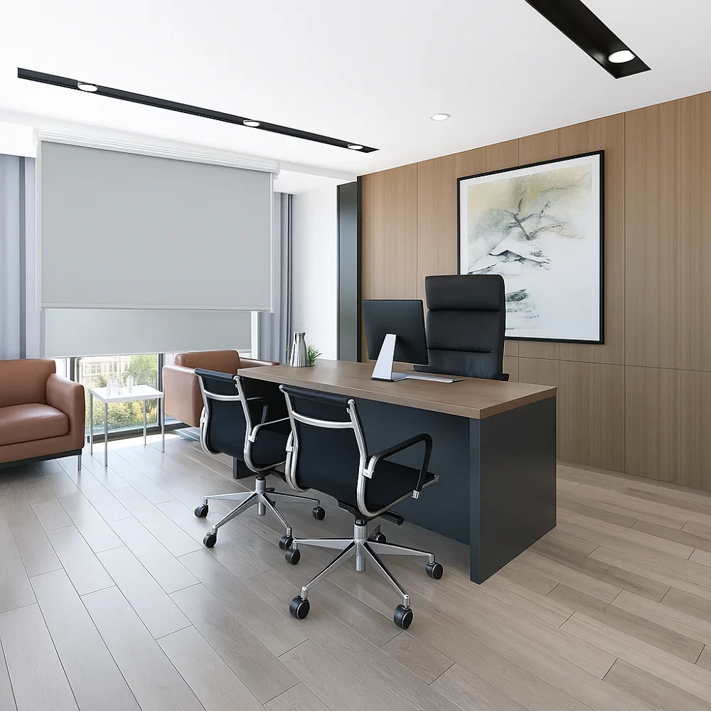 Commercial Grey Blinds