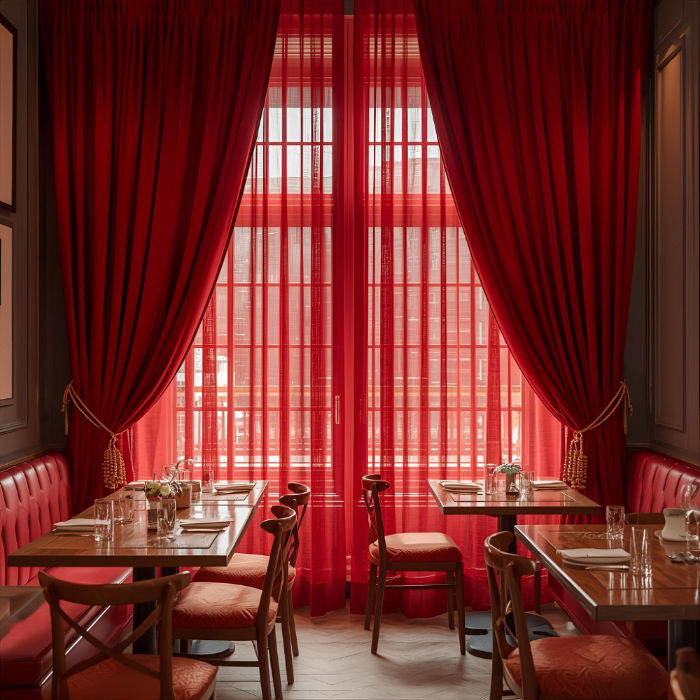 Commercial Red Curtains