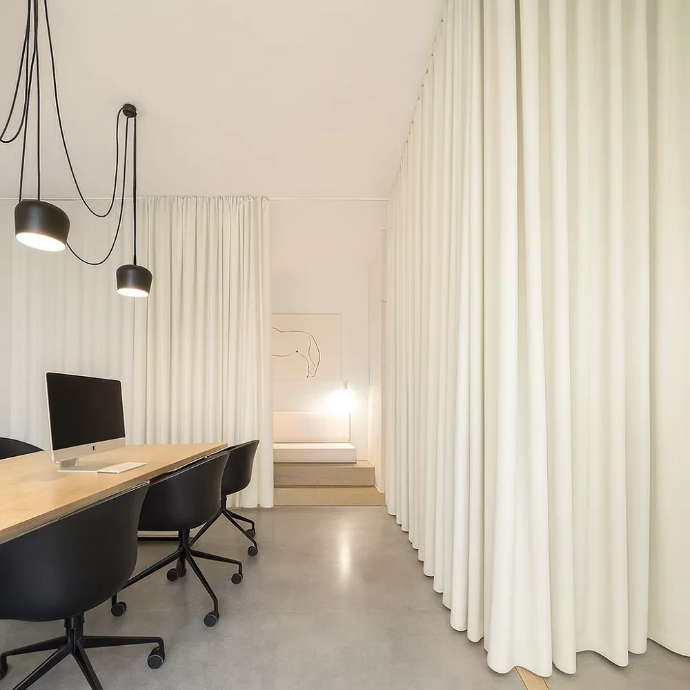 Cream Blackout Curtains Commercial