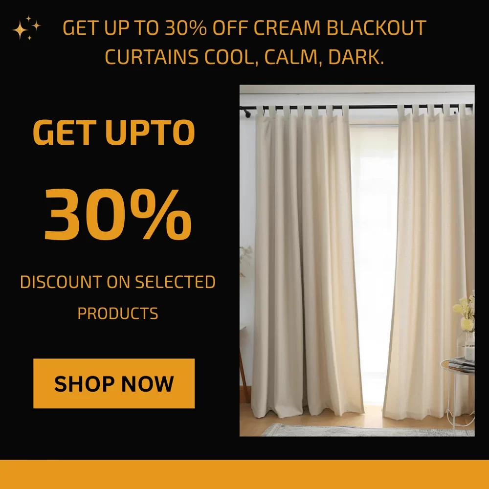 Cream Blackout Curtains