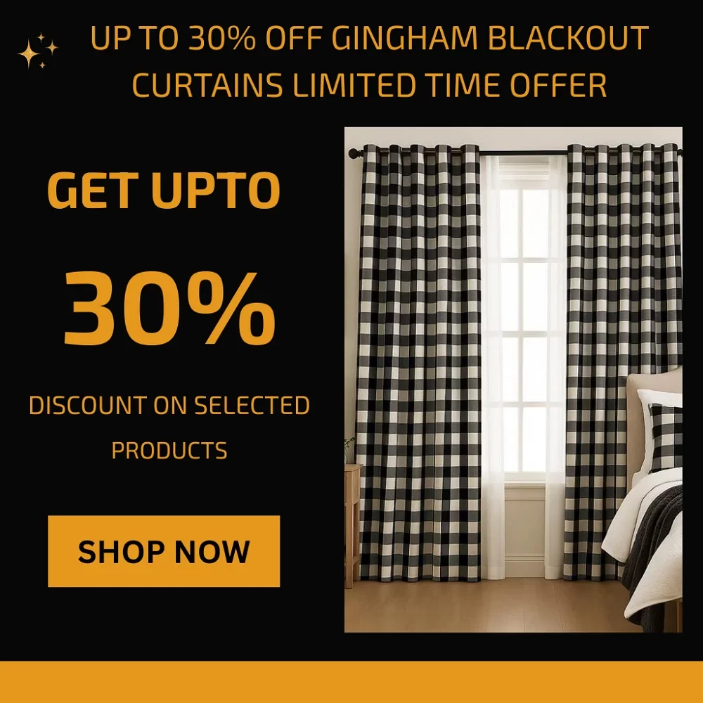 Gingham Blackout Curtains