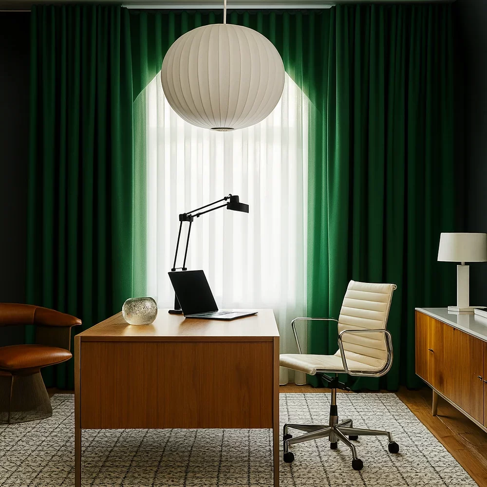 Green Blackout Curtains [Commercial]