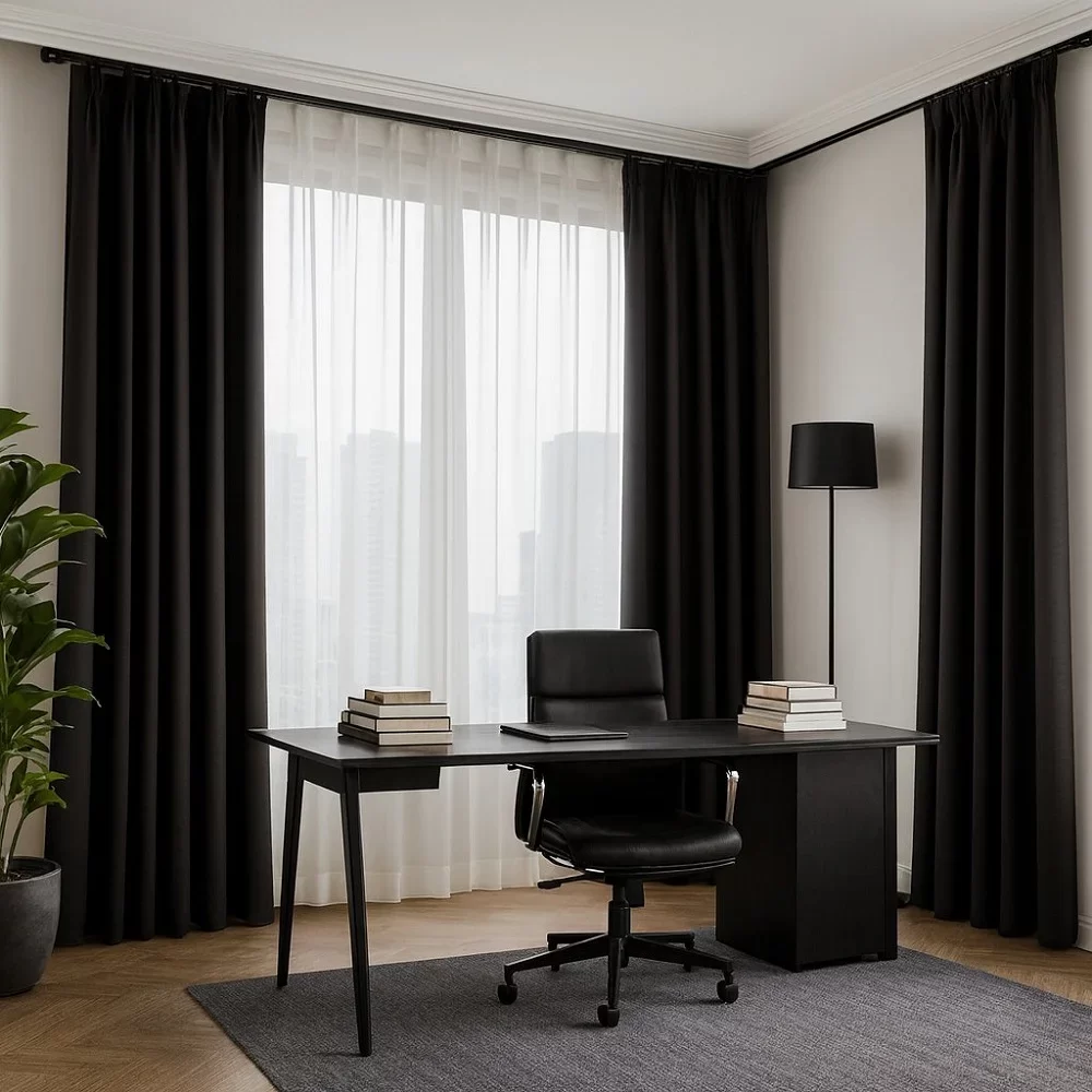 Grey Blackout Curtains [Commercial]