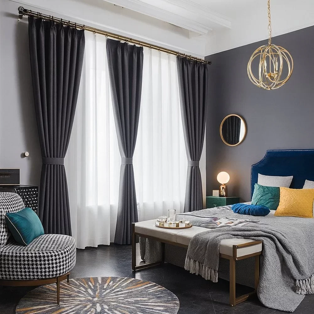 Grey Blackout Curtains [Residential]