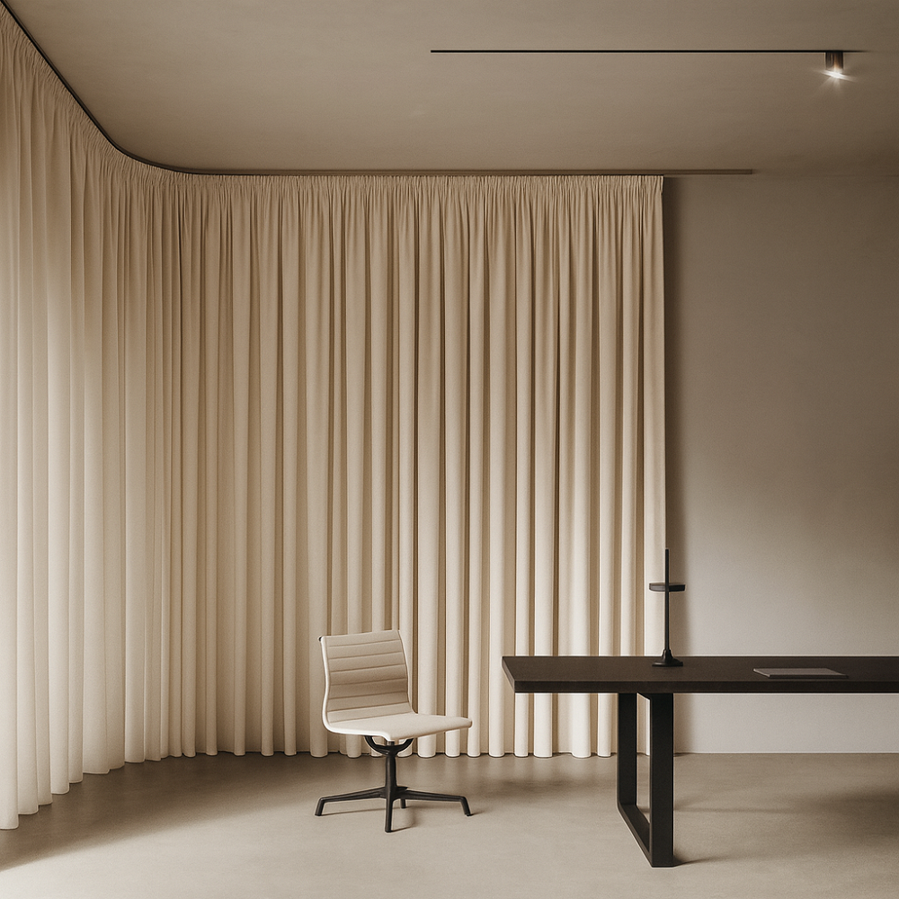 Ivory Blackout Curtains Commercial