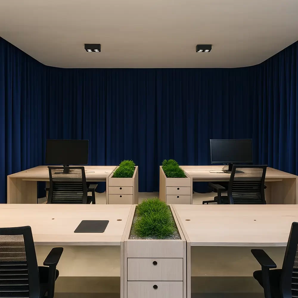 Modern Navy Blue Blackout Curtains Commercial