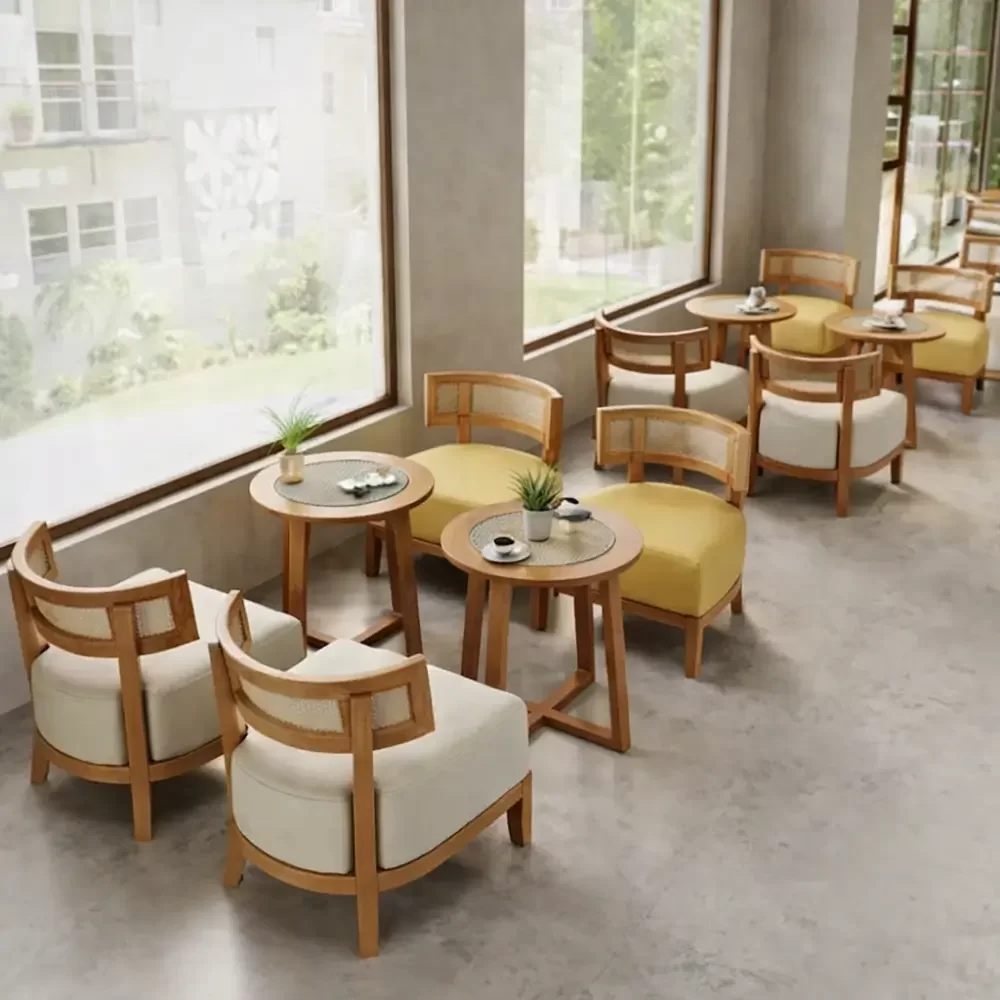 Oak Wood Armchair for Commercial