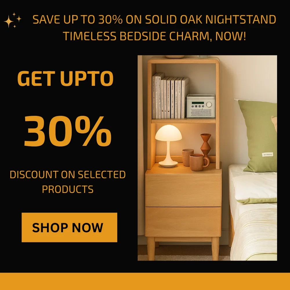 Oak Wood Nightstand