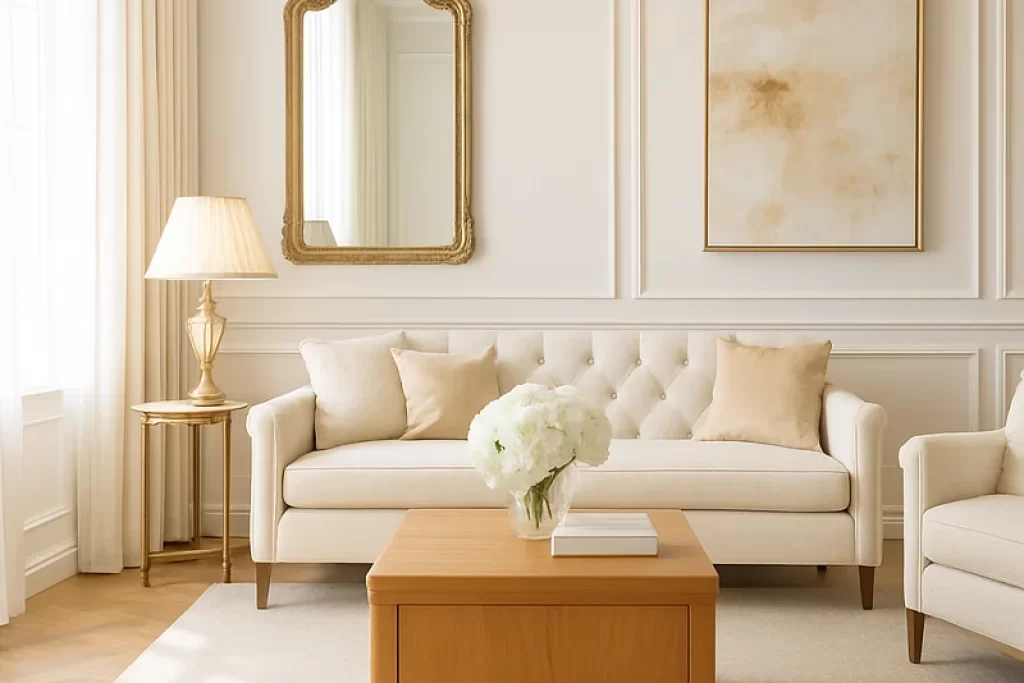 Oak Wood Ottoman [Square Oak Wood Ottoman]