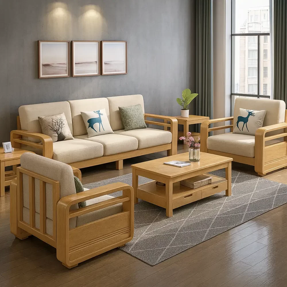 Oak Wood Sofa Residential
