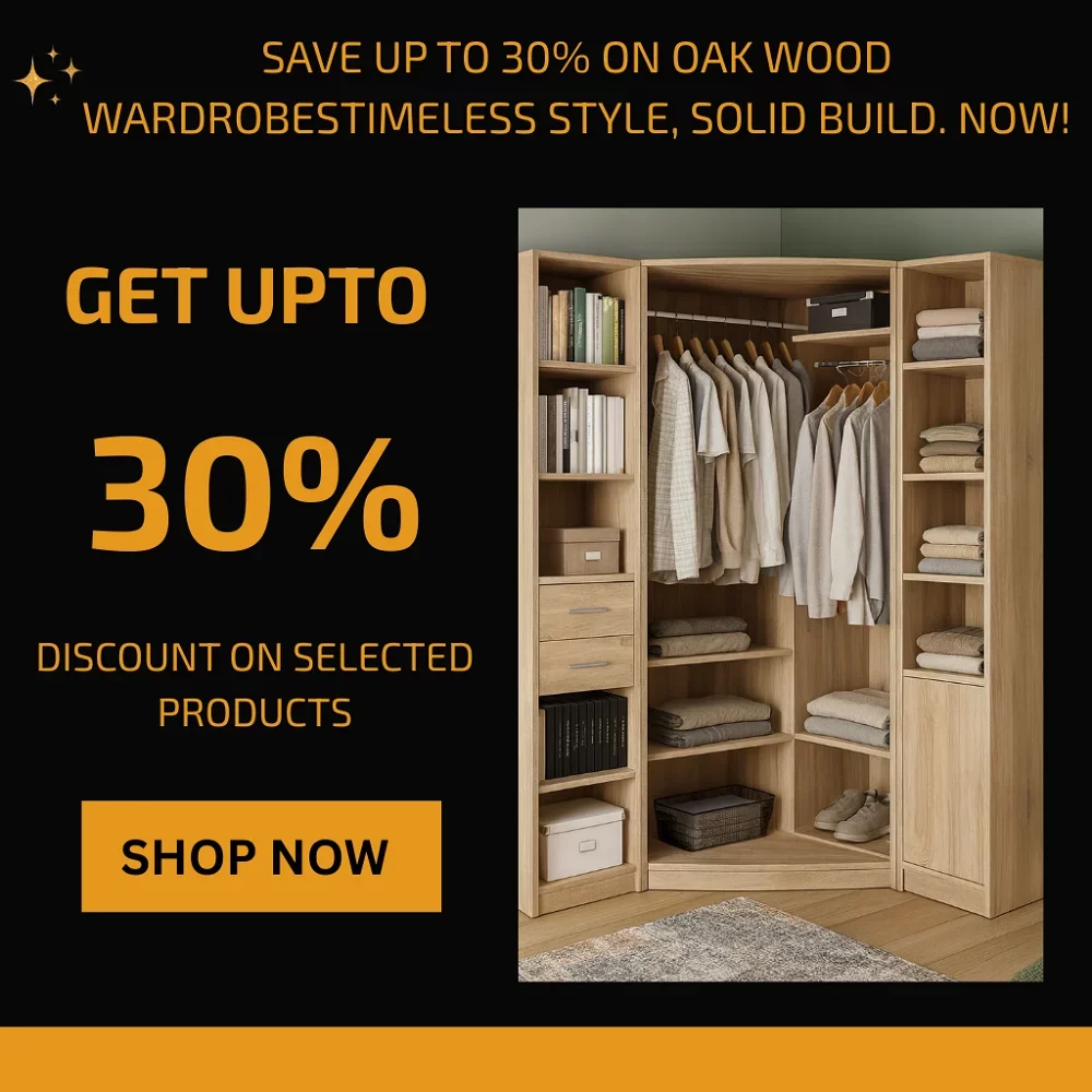 Oak Wood Wardrobe
