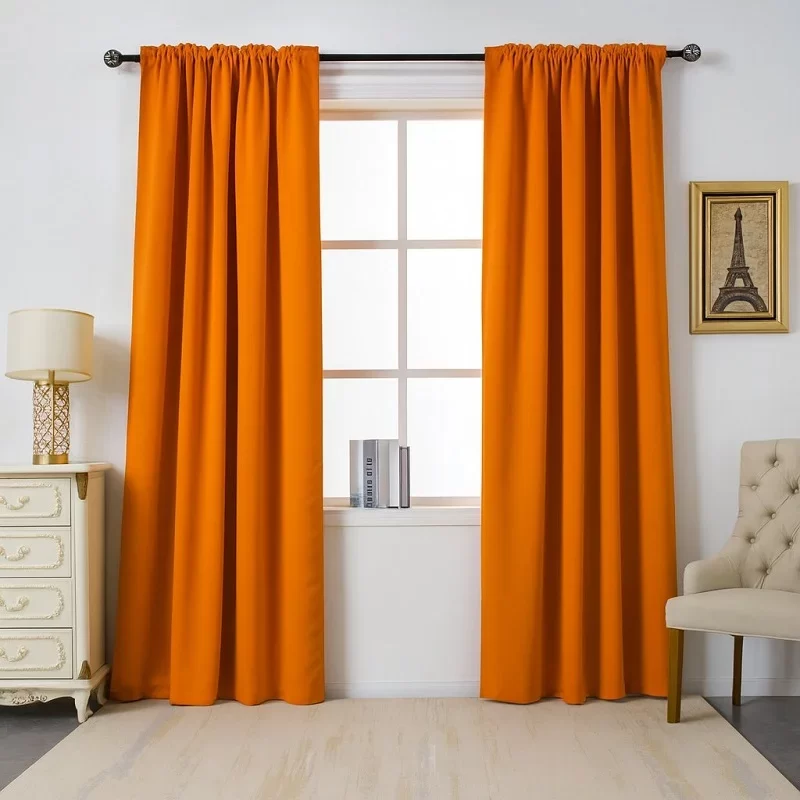 Orange Blackout Curtains