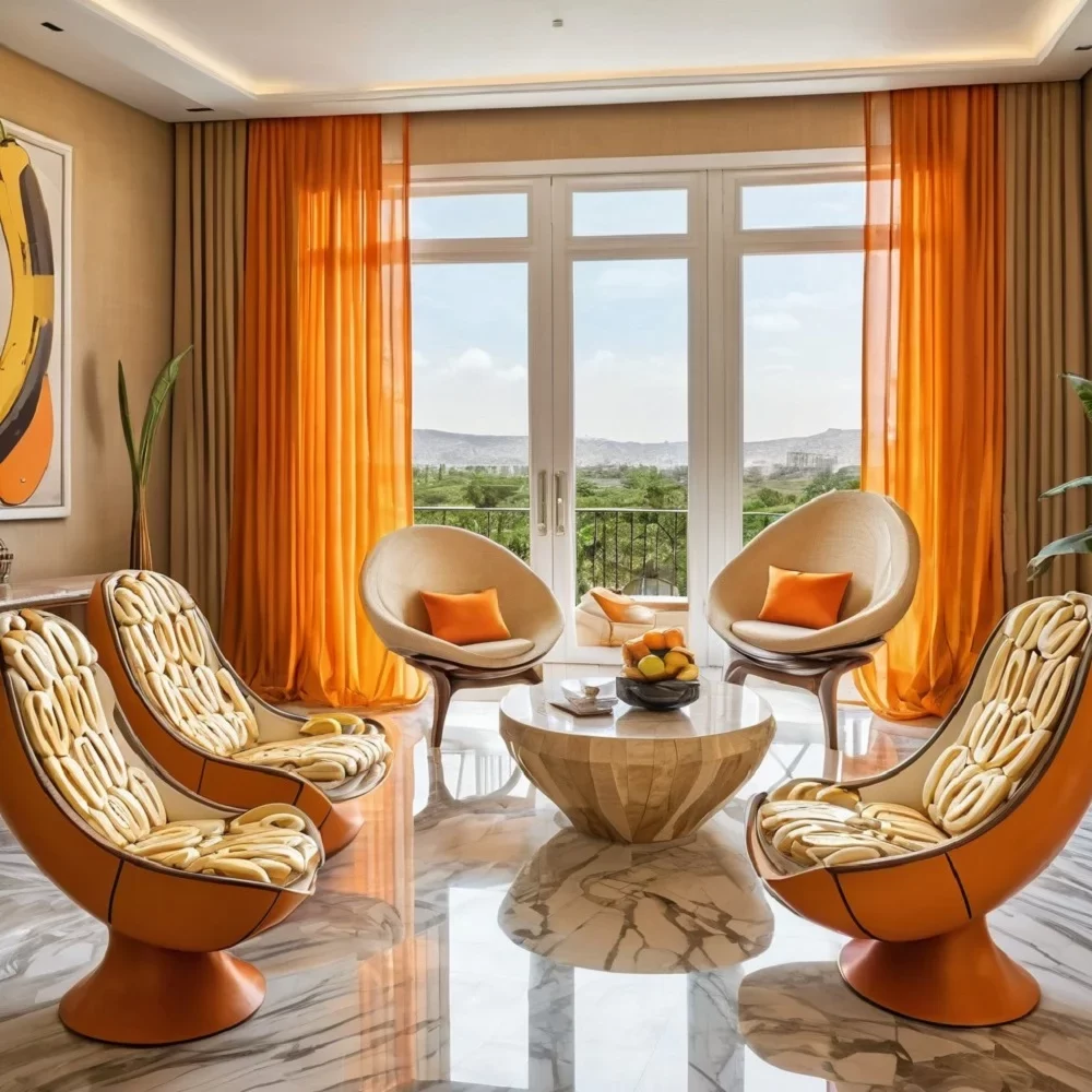 Orange Curtains