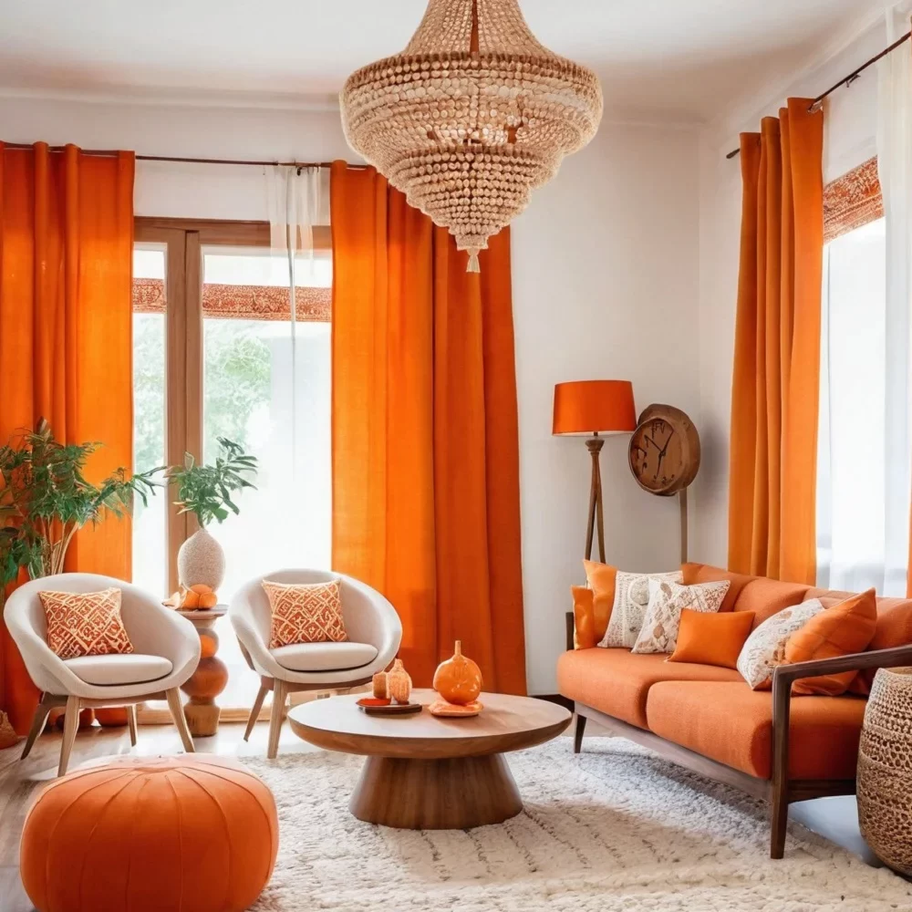 Orange Curtains