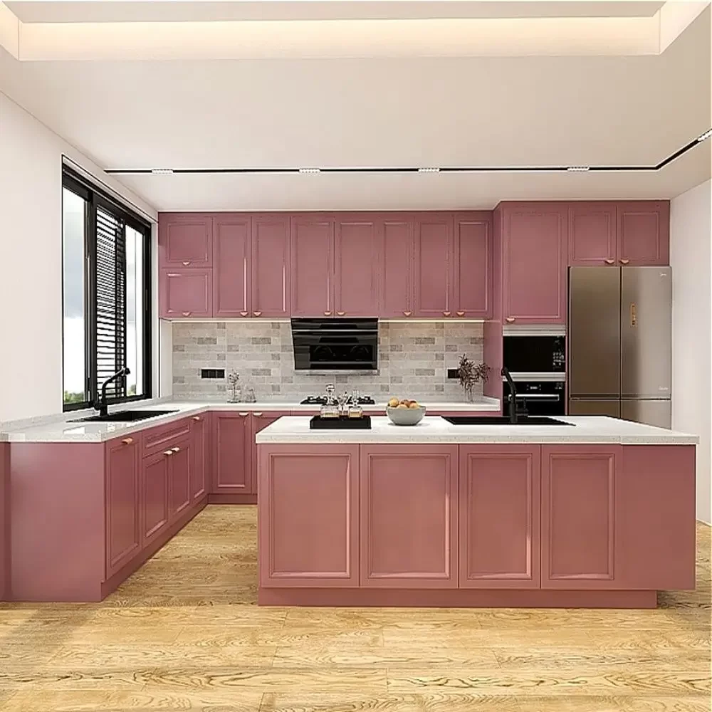 Pink Modern Kitchen Renovation