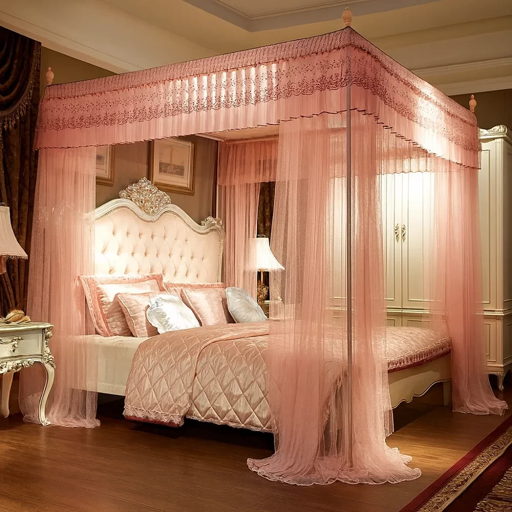 Residential Bed With Curtains