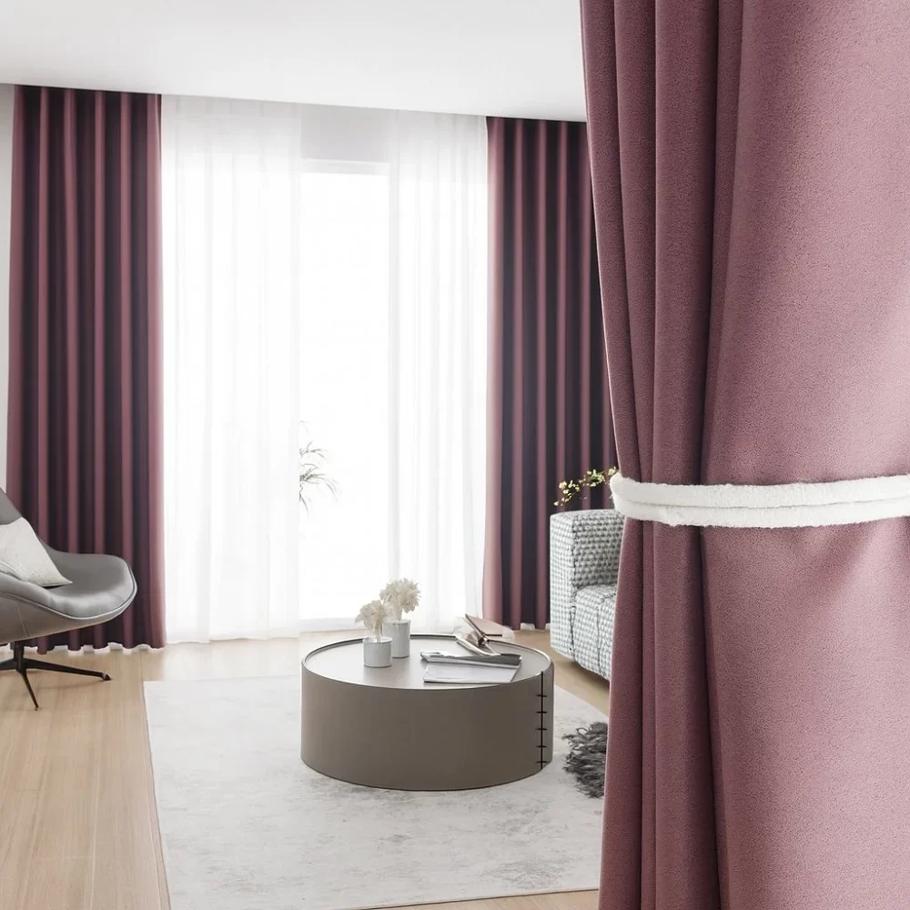 Residential Lavender Blackout Curtains
