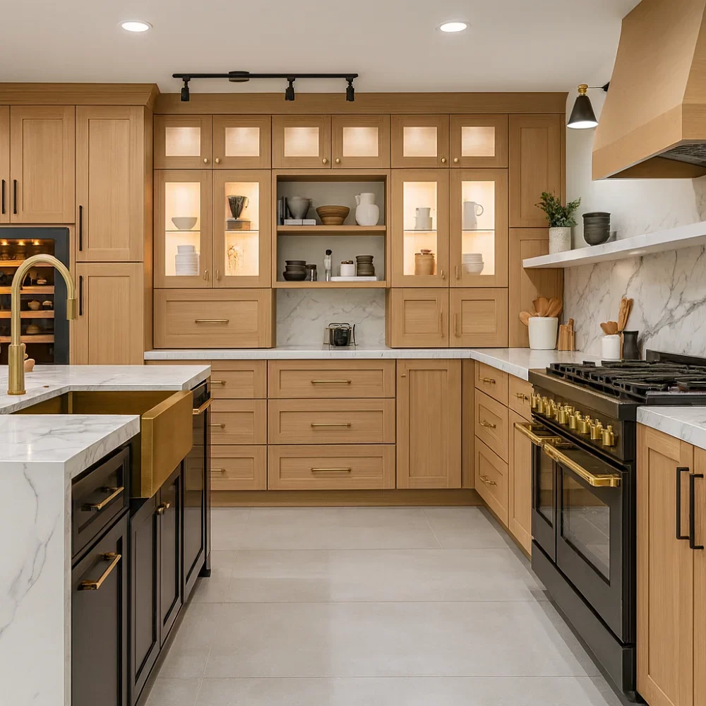 Residential Oak Wood Cupboards