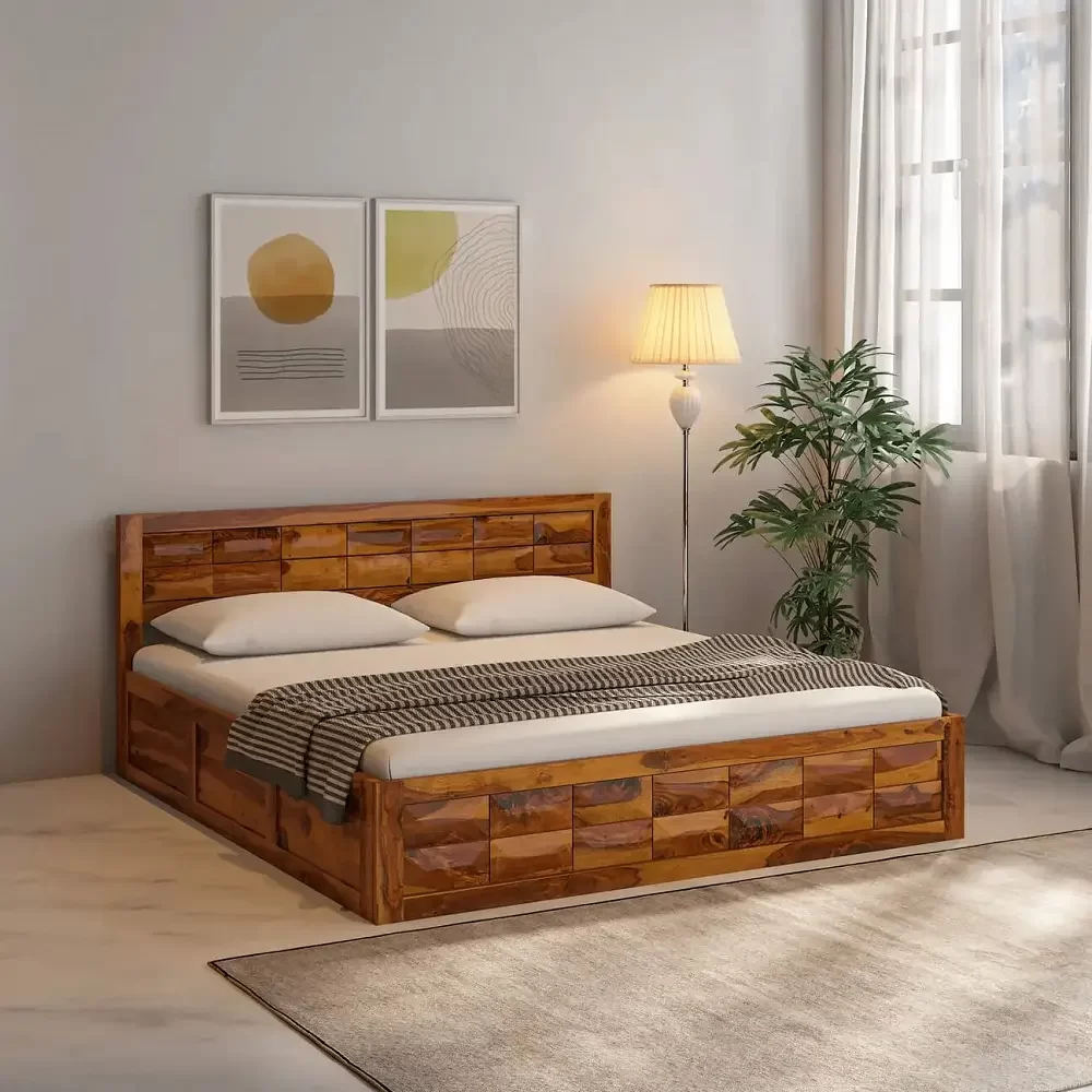 Solid Wood Bed S3